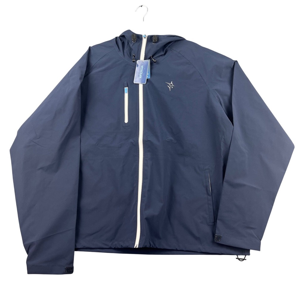 WTR LFE Grand Banks Mens 3XL Navy Blue Waterproof Rain Jacket